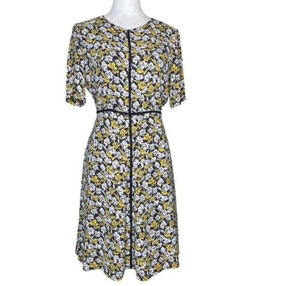 Banana Republic Dresses & Skirts - Banana Republic Women's Floral Print Fit & Flare Zipper Back Dress Work Office 4